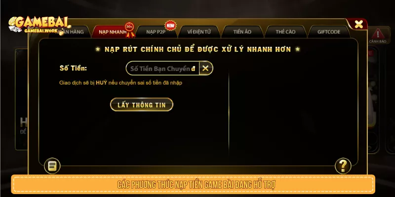 Nạp Tiền Game Bài: Cách Giao Dịch An Toàn Và Xử Lý Lỗi Các phương thức nạp tiền game bài thường gặp